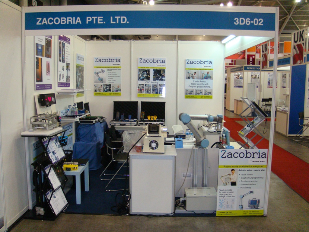 Zacobria and Universal robots at MTA at Singapore EXPO 2011