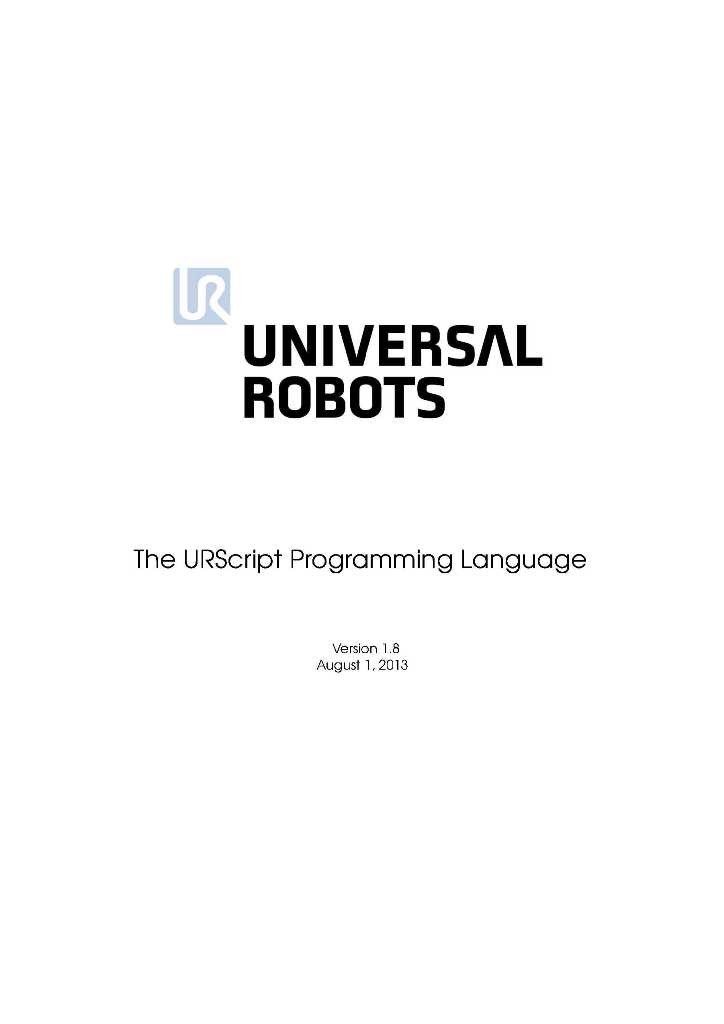 Universal-Robots script manual version 1.8