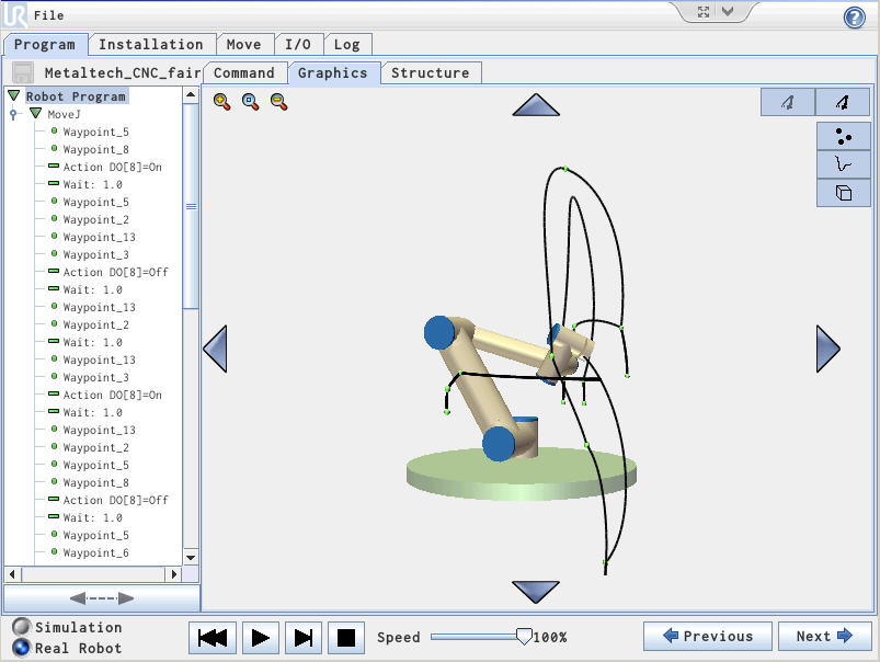 universal robots zacobria control programming panel program tree graphics